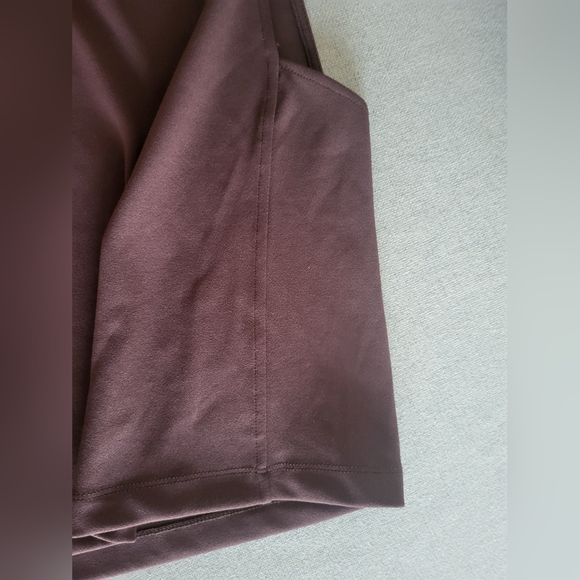 Chocolate brown mockneck sleeveless top Zara Medium - Picture 2 of 4